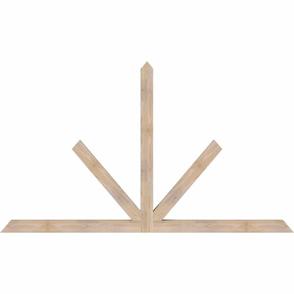 Ekena Millwork Saratoga Smooth Timber Gable Bracket, Douglas Fir, 84"W x 49"H x 3 1/2"D x 3 1/2"F, 14/12 Pitch GBW084X49X0404SAR00SDF - main